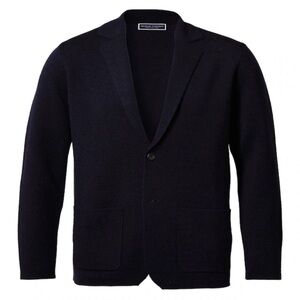 Charles Tyrwhitt Navy Blue Extra Fine Merino Wool Blazer Small Quiet Luxury EUC